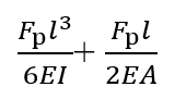图示结构中，求杆AB中点的挠度为（） 
