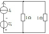 在图示电路中，已知 US = 2V，IS= 2A，则供出电功率的是 （)。 