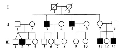 下图是某罕见遗传病在家系中的传递情况： （1)该病的遗传基础是什么？ （2)有没有携带者？如下图是某