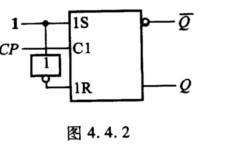 图4．4．2所示电路，设触发器的初态为1，在CP作用后，其次态Qn＋1=______________