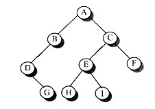 如下图所示的二叉树后序遍历序列是【 】。 