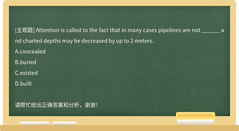 Attention is called to the fact that in many cases pipelines are not ______ and charted de