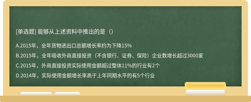 能够从上述资料中推出的是（）