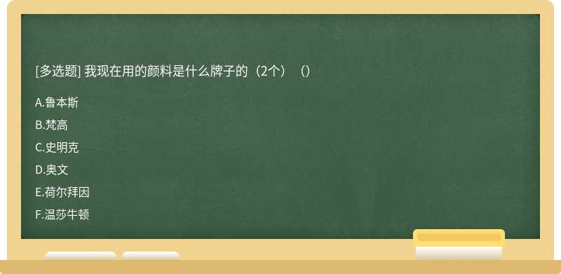 我现在用的颜料是什么牌子的（2个）（）