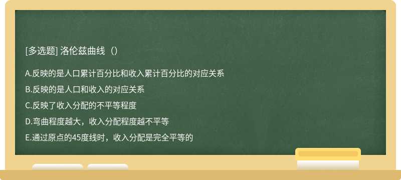 洛伦兹曲线（）