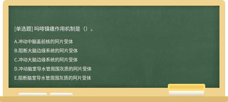 吗啡镇痛作用机制是（）。