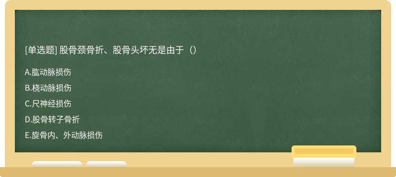 股骨颈骨折、股骨头坏无是由于（）