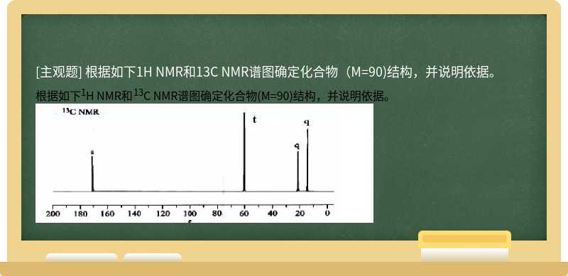 根据如下1H NMR和13C NMR谱图确定化合物（M=90)结构，并说明依据。