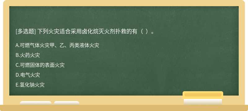 下列火灾适合采用卤化烷灭火剂扑救的有（  ）。