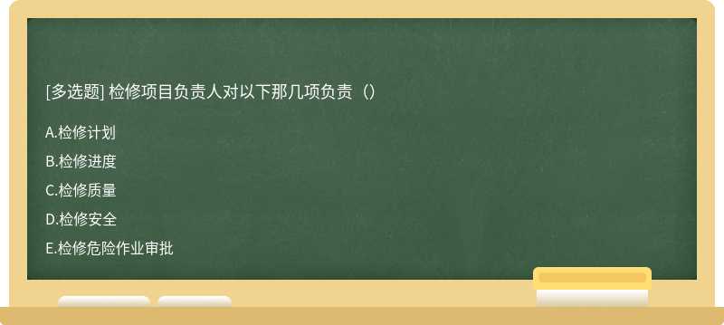 检修项目负责人对以下那几项负责（）