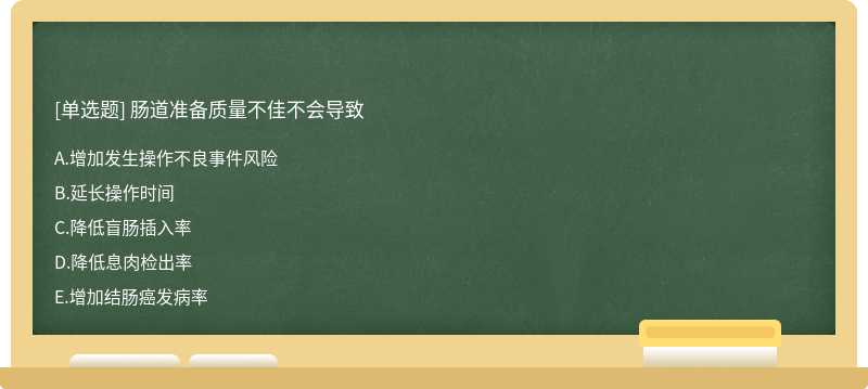肠道准备质量不佳不会导致