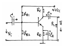 已知：电路如图所示Vcc=12V，RB1=40k，RB2=20k，Rc=RL=2kRE=1.65k，