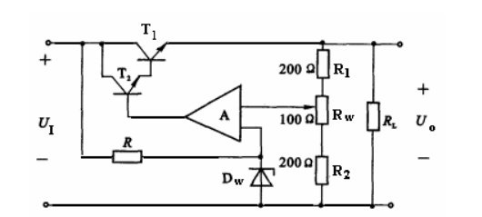 一串联型稳压电路如图所示。已知误差放大器的Au1，稳压管的Uz=6V，负载RL=20Ω。1.试标出误