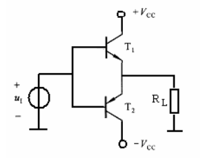 如图所示，已知VCC=15V，输入电压为正弦波，晶体管的饱和管压降UCES=3V，电压放大倍数约为1