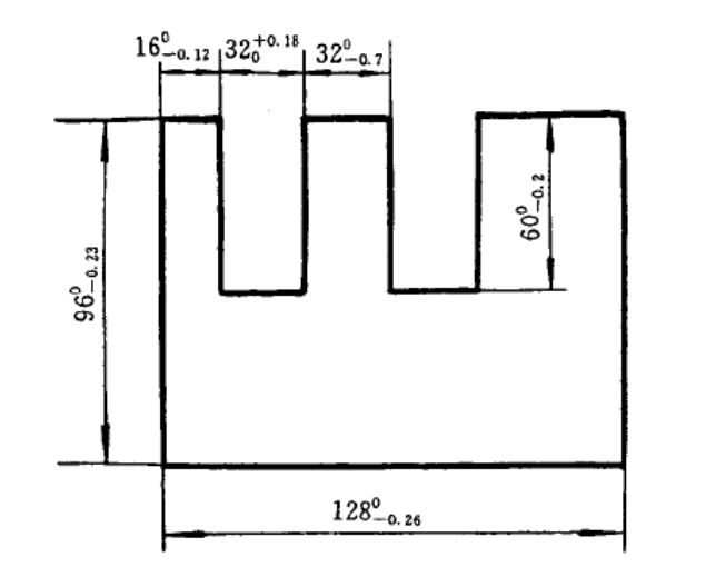 某厂生产变压器硅钢片零件如图下图所示，试计算落料凹、凸模刃口尺寸及制造公差。