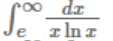 下列无穷限积分中，发散的是（）。
