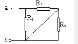 图示无源单口网络电路中，ab间等效电阻Rab=（）。