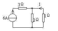 图所示电路中，电流I＝（）。