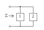 图示正弦稳态单口网络，Z=5∠-30°Ω，则图中元件1，2应为()。