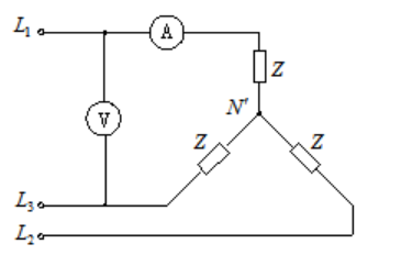 在图所示的三相电路中，测得U=380V，I=22A，又知三相总功率P=7260W。求：（1）每相负载
