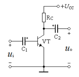 分析题图所示电路，判断它能否不失真地放大交流信号，并说明理由。（1）题图所示电路属于（）。