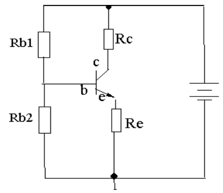 如图所示，已知E0=12V，Re=5KΩ，RC=1KΩ，IC=1mAIb=0.02mA。求C点和e点