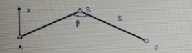 如下图的支导线中，已知A，B两已知点坐标分别为：XA=300.121m，YA=200.000m，XB
