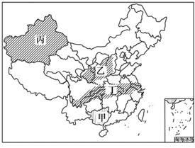 下列关于图示地区主要生态问题的搭配，不正确的是（）。