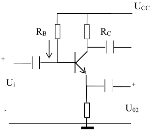 放大电路如图所示。已知Ucc=12V，Rc=2k，RE=2kΩ，RB=300kΩ，rbe==1kΩ，