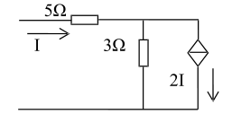 电路如图所示，其端口ab的等效电阻是：()。