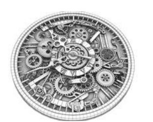 如图，从下列机械手表的内部结构图中我们能看到？（）
