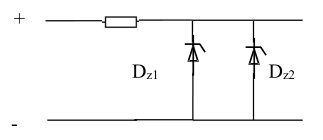 理想稳压管的电路如图所示，已知U1=12V，稳压管Uz1=5，Uz2=8V，则Uo值为()。