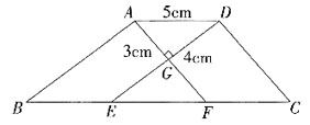 在下图中，四边形ABED和AFCD均为平行四边形，其中AF和DE夹角为直角，AD、DG、GA的长度为