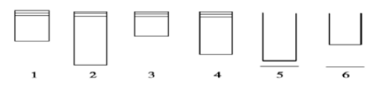 如下图所示，1、2为物镜长度，3、4为目镜长度，5、6为观察时物镜与标本切片间距离，哪种组合情况下，
