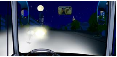 夜间会车遇到这种情况要警惕两车前照灯交汇处(视线盲区)的危险。()