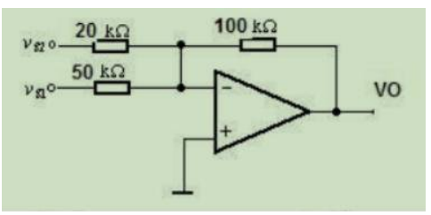 如图所示，设运放是理想的，当输入电压VS1，VS2均为1V时，其输出电压Vo=()。