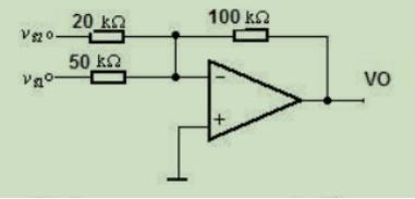 如图所示，设运放是理想的，当输入电压VS1、VS2均为1V时.其输出电压Vo=（）。