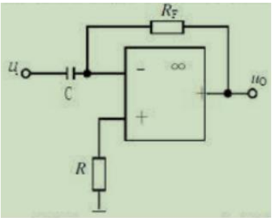 电路如图所示，若C=2μF，输出电压uo=4V，则电阻RF的值为()。