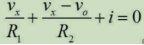 如图为理想运算放大器构成的同相放大电路，下列说法正确的有（）。①对于x结点的KCL方程为：②根据虚短