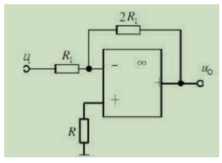 电路如图所示，ui=sinωt(V)，则输出电压uo为()V。