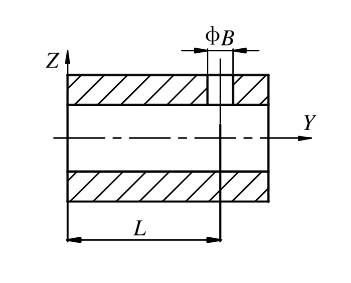 根据六点定位原理分析用调整法在如图所示圆套上钻一圆孔φB时应限制的自由度。