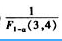 设随机变量X服从F(3，4)分布，对给定的α(0F(3，4))=α;若P(X≤x)=1-α，则x等于