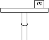 如图，质量为m的物块与转台之间的动摩擦因数为μ，物块与转轴相距R，物体随转台由静止开始转动，当转速增