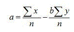 一元线性回归模型的参数a的计算公式是。