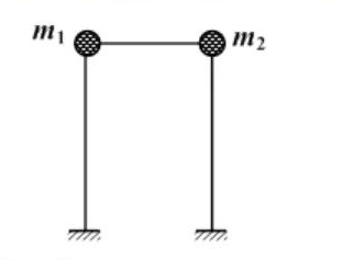 不考虑杆件的轴向变形，下图所示体系的振动自由度为（）。