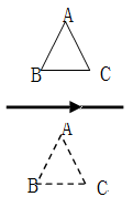 如图所示，一个闭合三角形导线框ABC位于竖直平面内其下方（略靠前）固定一根与线框平面平行的水平直导线