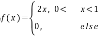 设随机变量X的概率密度函数为，求Y=2X-1的概率密度函数。