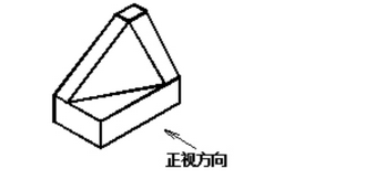 绘制下图所示形体的三面投影图。