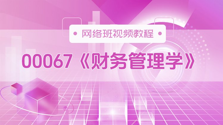 00067《财务管理学》网络集训班视频教程