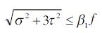 验算工字型截面梁的折算能力，公式为：，式中σ、τ应为()。